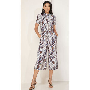Ted Baker Balay Wide Leg Printed Jumpsuit